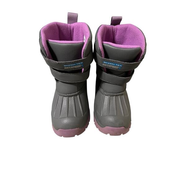Skechers | Snow Slopes Rainier Insulated Boot Girls Waterproof Gray/Lavender 10 - Picture 9 of 9